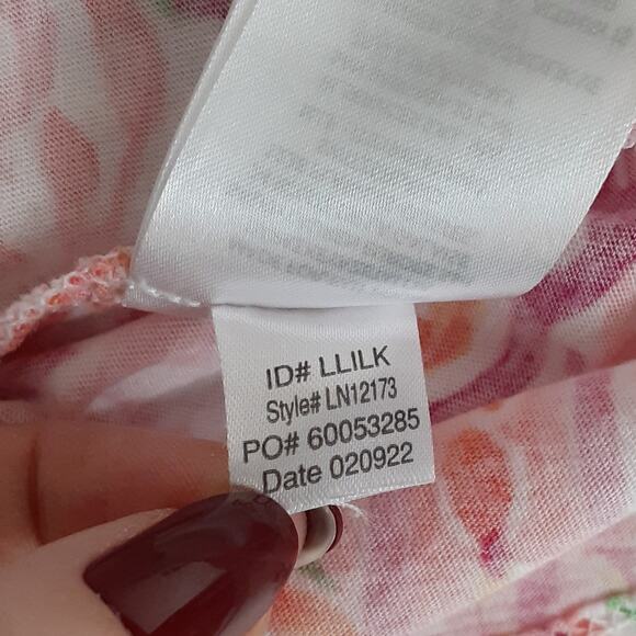 Lauren Ralph Lauren Black Label Boxer Pajama Set Button Up Pink Paisley Womens L - Picture 13 of 16